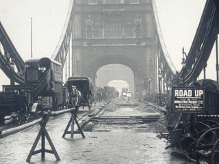 Archive image of construction works