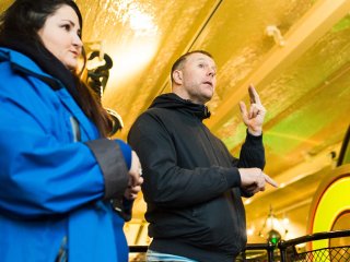 Tour guide and BSL interpreter in the Tower Bridge Engine Rooms