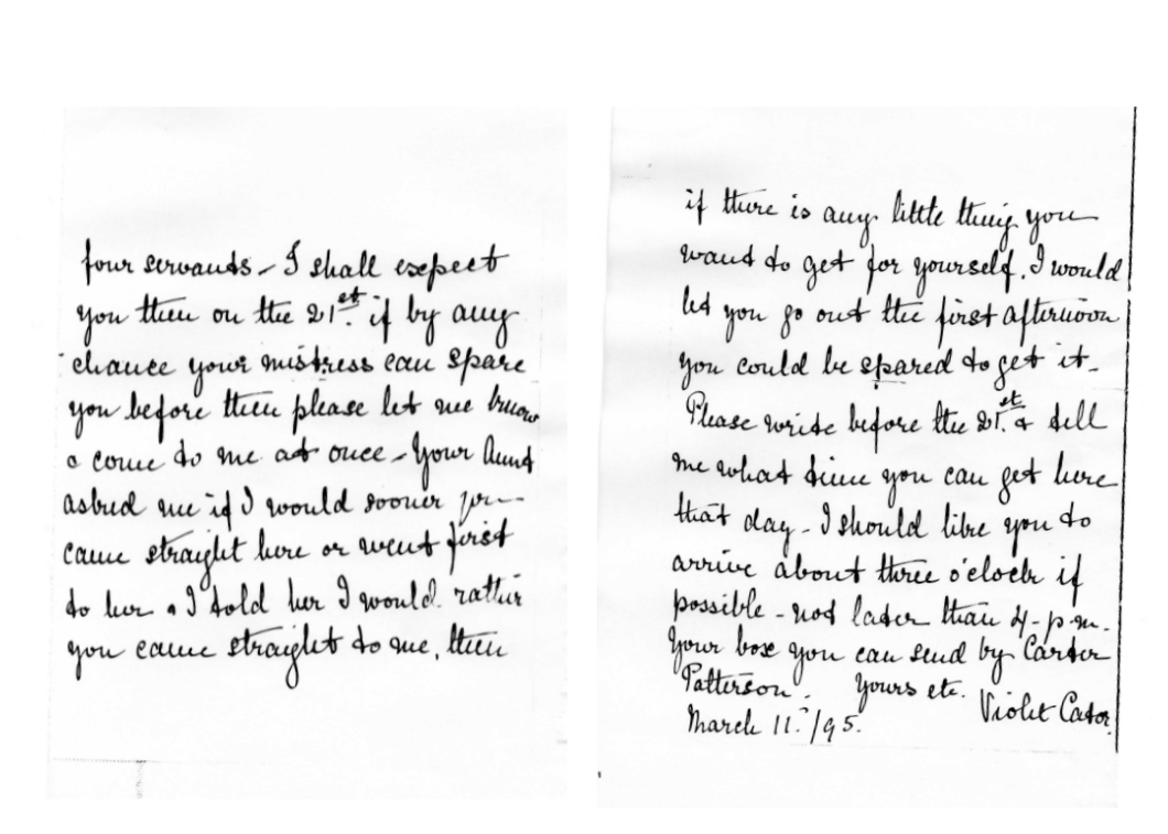 Olive Burch letter - pages 3 and 4
