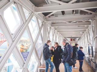Sign language BSL tour on the Tower Bridge walkway