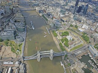Aerial photo Tower Bridge and London Bridge