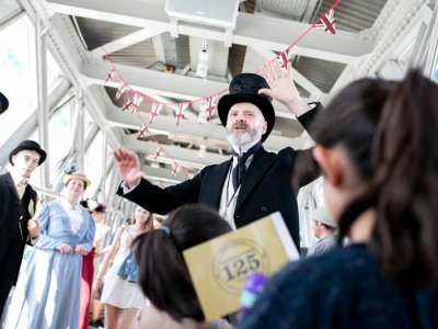 Costumed actor dressed as Sir Horace Jones