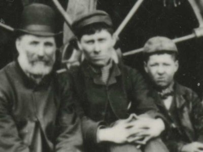 Close up of boys who worked on Tower Bridge