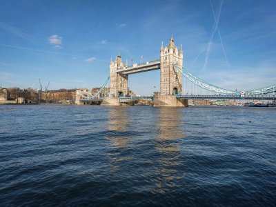 Tower Bridge on a clear sunny day