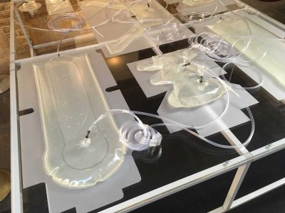 Imogen's exhibition, Fluid Static, in situ inside Tower Bridge's Engine Rooms