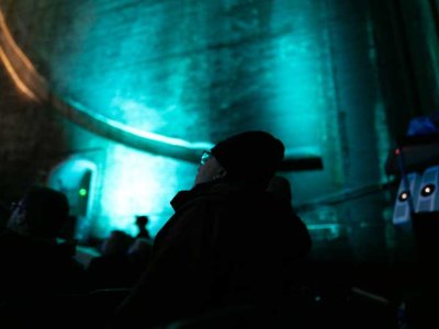 Man watching the Bascule Chamber event