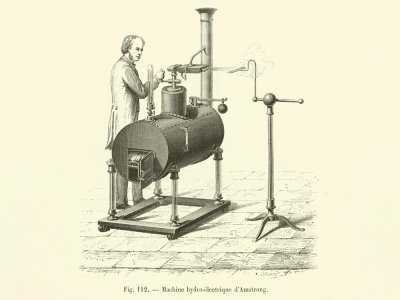 Illustration of Armstrong's Hydro-electric machine