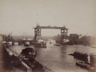 Tower Bridge under construction