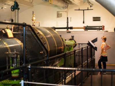 Child inside the Engine Rooms