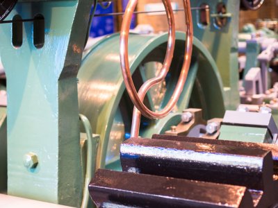 The close-up of a cog at Tower Bridge's Engine Rooms