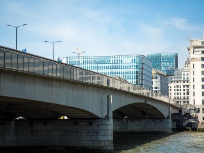 A view of London Bridge on a sunny day