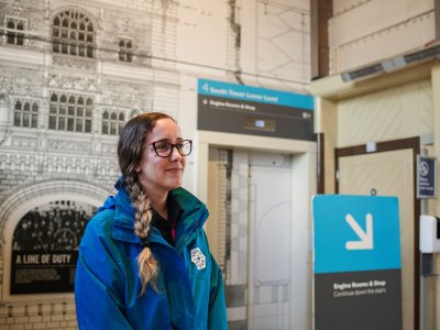 A member of staff in the Tower Bridge Towers