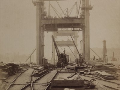Tower Bridge under construction 1880s