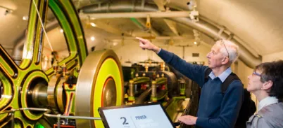 Two guests at the Engine Rooms in Tower Bridge