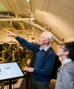 Two guests at the Engine Rooms in Tower Bridge