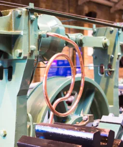 A close up of the machinery engine at the Engine Rooms.