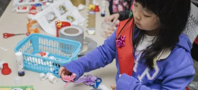 Child making crafts
