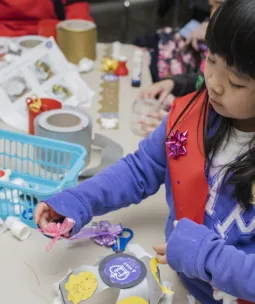 Child making crafts