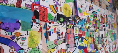 Colourful children's drawings