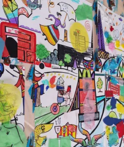 Colourful children's drawings