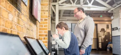 A father and son enjoying Quieter Time at Tower Bridge
