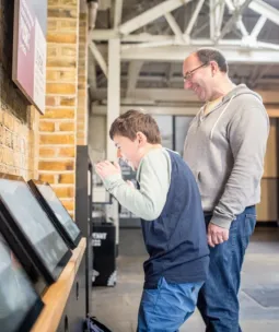 A father and son enjoying Quieter Time at Tower Bridge