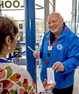 Welcome host at the Ticket Office of Tower Bridge