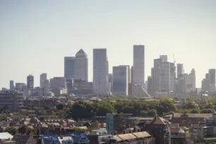 Canary Wharf in the distance