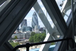 The Gherkin seen from Tower Bridge