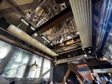 Iron beams of the roof structure