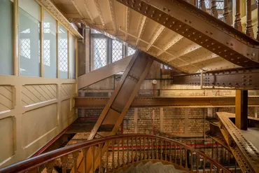 Internal metal work at Tower Bridge