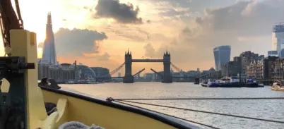 View of Tower Bridge from across the River Thames
